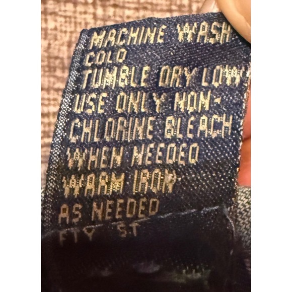 Life Style by LEI Women XL Blue Denim Floral Cutout Button Front Vest Upcycled - Picture 5 of 9